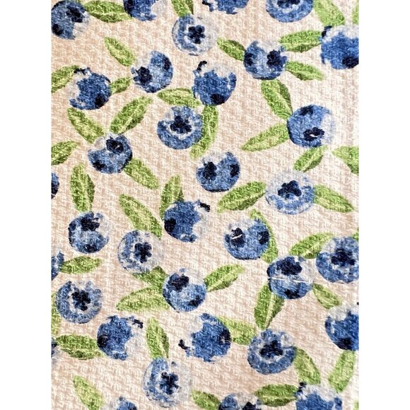 NEW Set 2 Kitchen Towels BLUEBERRIES Bliss Studio 100% Cotton Blue & White - Picture 2 of 6